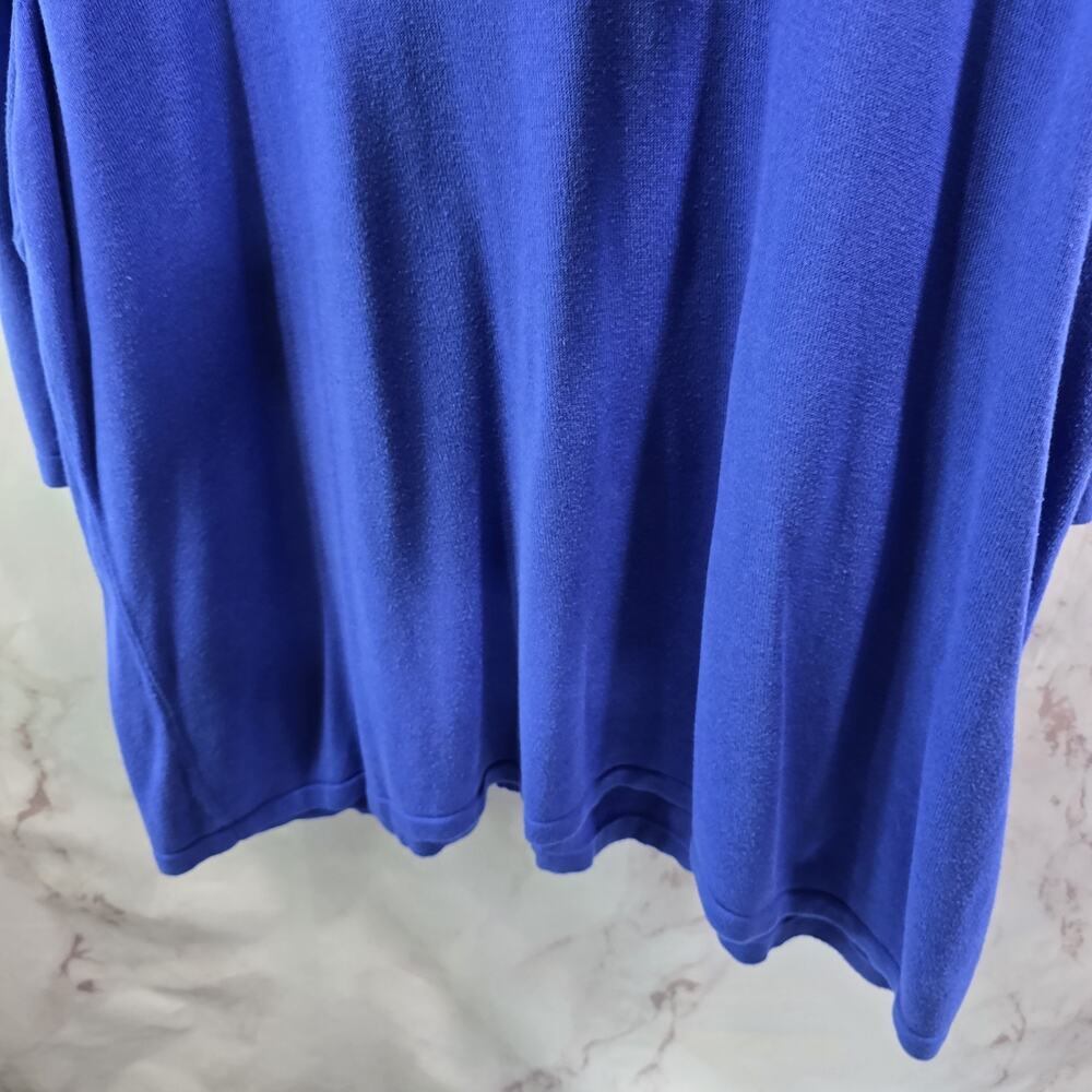Catherines Cardigan Womens 3X 26 28 Blue Lightweight Sweater Cotton Ramie Bright - Picture 7 of 11